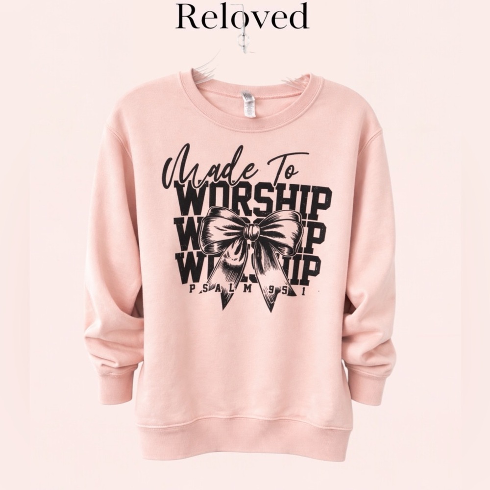 Pink Graphic Sweatshirt Oversized